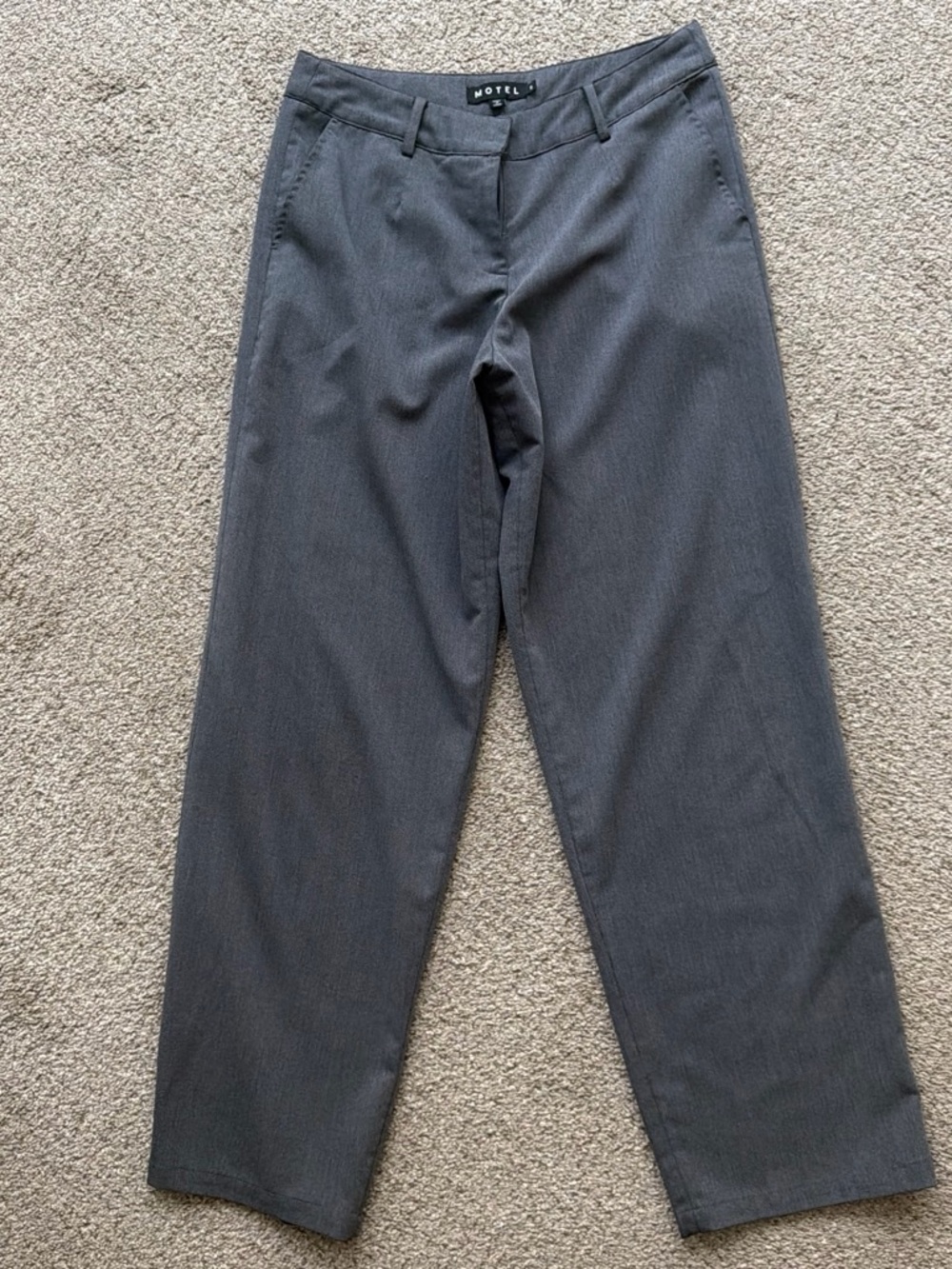 Motel Rocks Women’s Charcoal Gray Dress Trousers